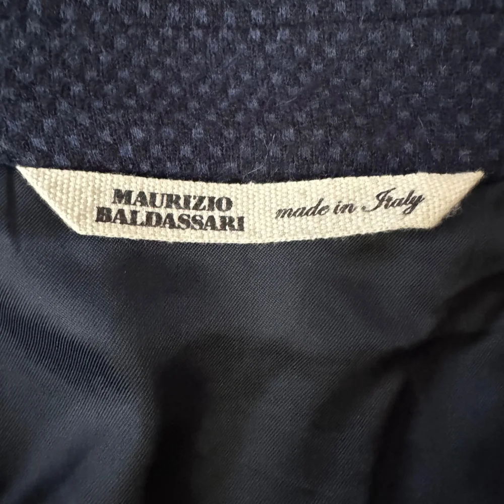 $1295 Maurizio Baldassari - Blue Black Knit Sport Coat - Wool/Cotton - EU50/US40 - Picture 2 of 15